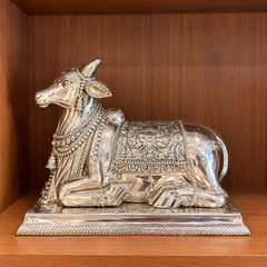 Silver Nandi Statue